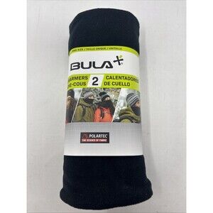 Unisex Neck Warmer 2 Pack Polartec Double Layer Fleece Black One Size